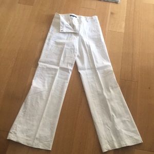 Theory wide leg classic white pants